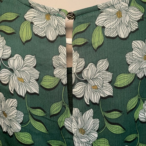 Draper James Dark Green Floral Blouse XXL EUC - Picture 6 of 6